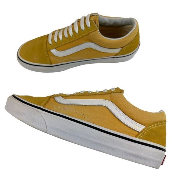 VANS Old Skool Golden Yellow Cap Toe Sneakers Men’s Size 7 - Picture 3 of 9